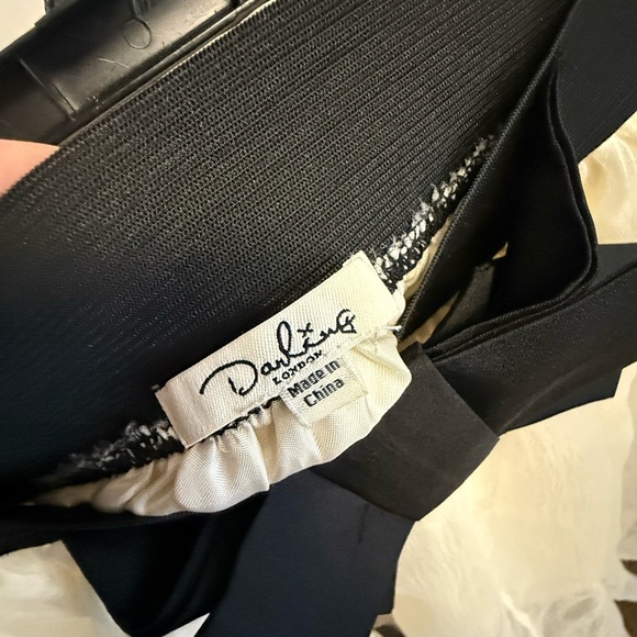 S Ivory Tulle and Satin Skirt with Black Bow - Picture 2 of 3